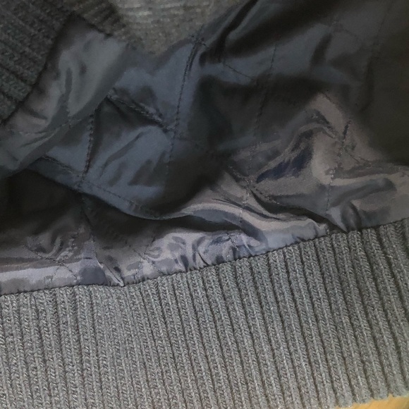 Hurley jacket  navy plaid double button waist ribbed hooded jacket coat - Picture 12 of 13